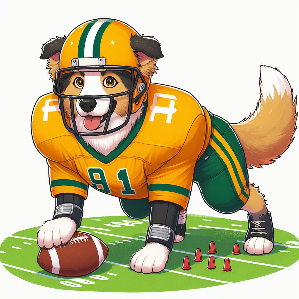 Illustration representing the combination of hard skills and soft skills needed for dog agility.